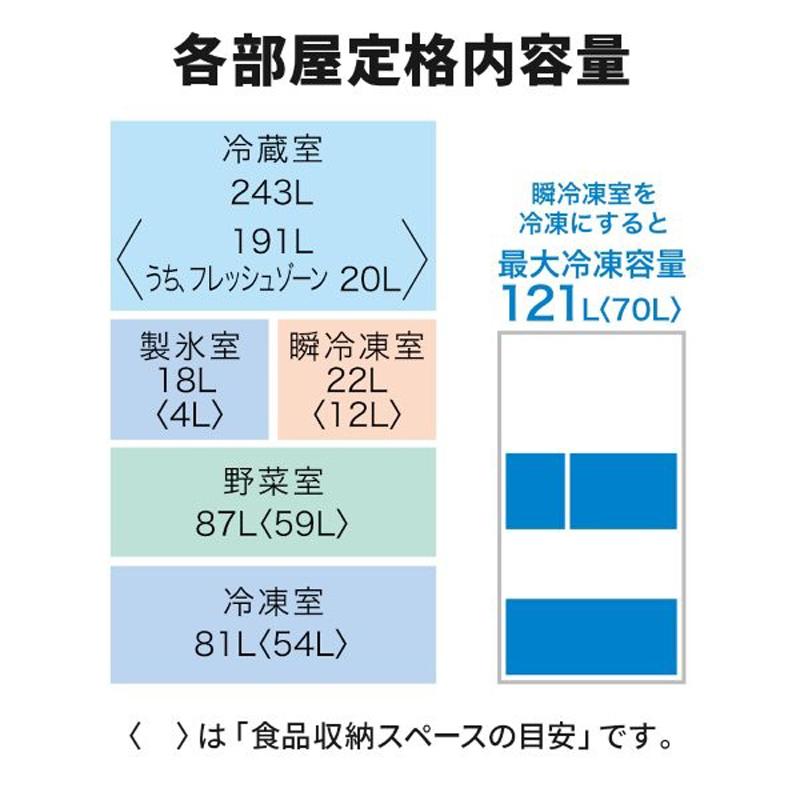 MITSUBISHI 三菱 冷蔵庫 左開き5ドア 451L MDシリーズ MR-MD45NL H「A