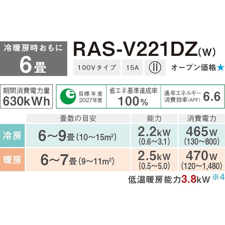 TOSHIBA 東芝 エアコン 6畳 2.2kW 2026年モデル 大清快DZシリーズ RAS
