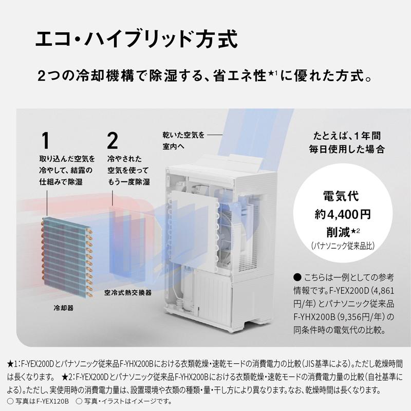 Panasonic パナソニック 衣類乾燥除湿機 ナノイーX エコハイブリッド