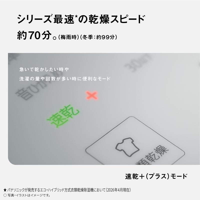 Panasonic パナソニック 衣類乾燥除湿機 ナノイーX エコハイブリッド