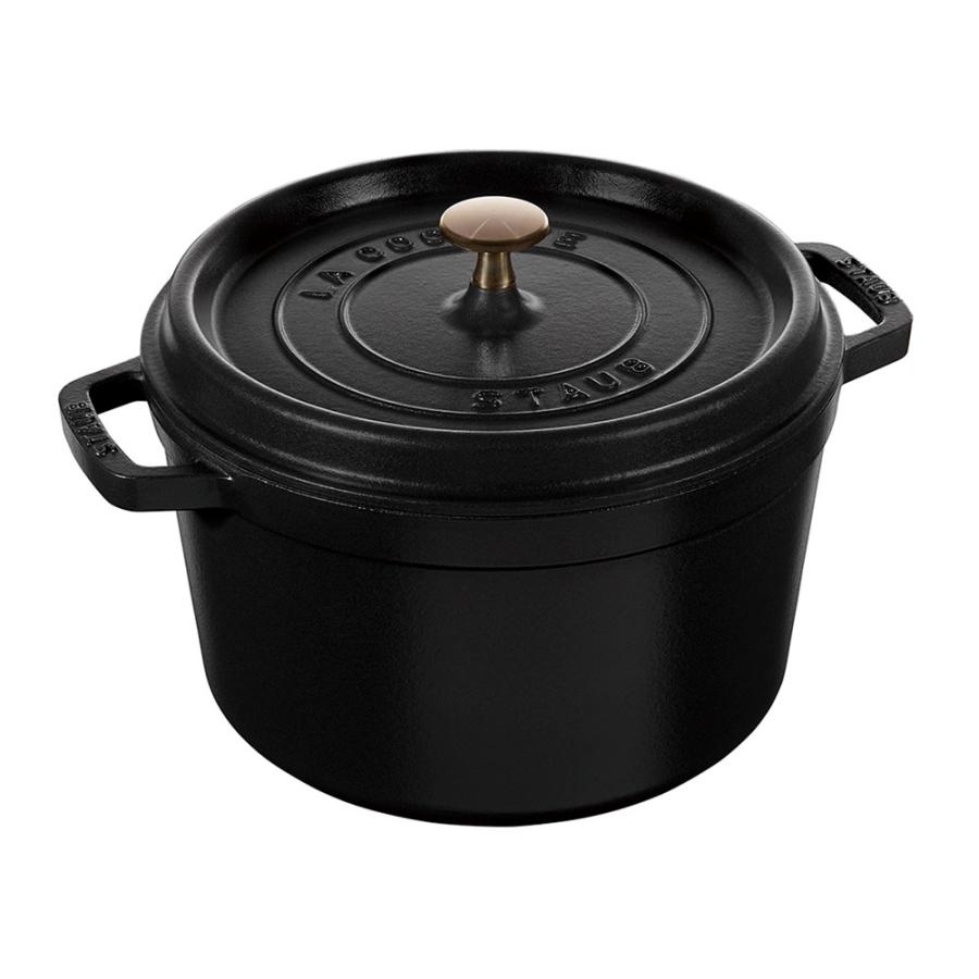 staub ストウブ グランドココット24cm ブラック 40502-285深鍋 staub ストウブ ストウブ グランドココット 24cm ブラック 40502-285