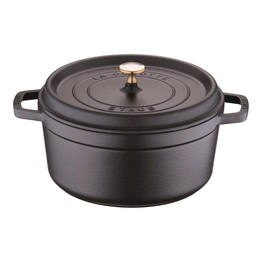 ストウブ ココット ラウンド 黒 40509-310 26cm staub ストウブ ピコ・ココット ラウンド 26cm ブラック 40509-310