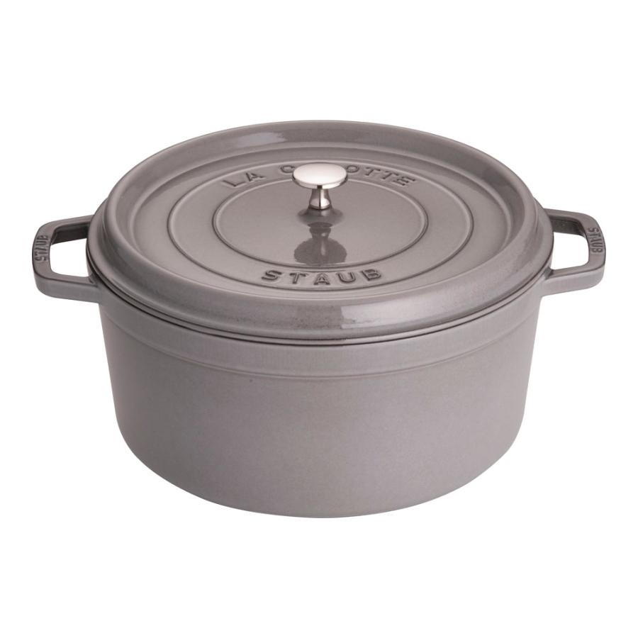 staub ストウブ ピコ・ココット ラウンド 30cm グレー : murauchi.co