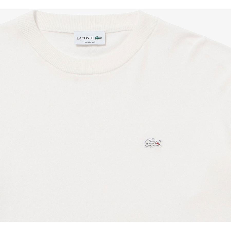 【ホワイト】サスティナブルニットTシャツ ラコステ LACOSTE サスティナブルニットTシャツ （ホワイト