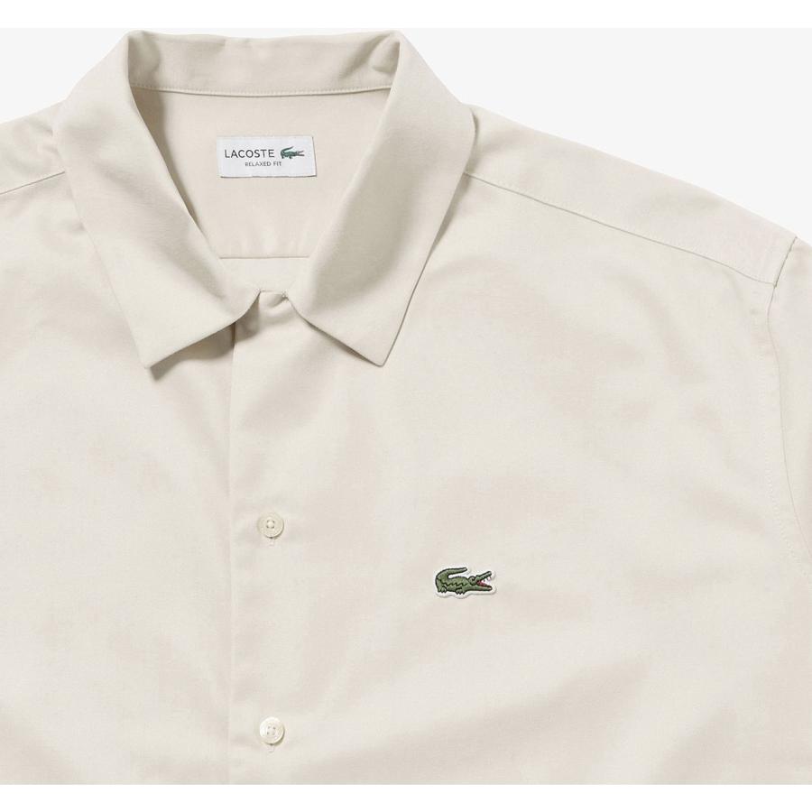 LACOSTE ラコステ 【メンズ】シルクブレンドオープンカラーシャツ 