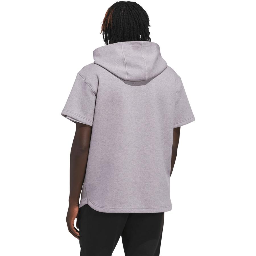 adidas アディダス 【ユニセックス】ダグアウト 半袖 パーカー 【ミディアムグレーヘザー】【XLサイズ】 JRY93_3
