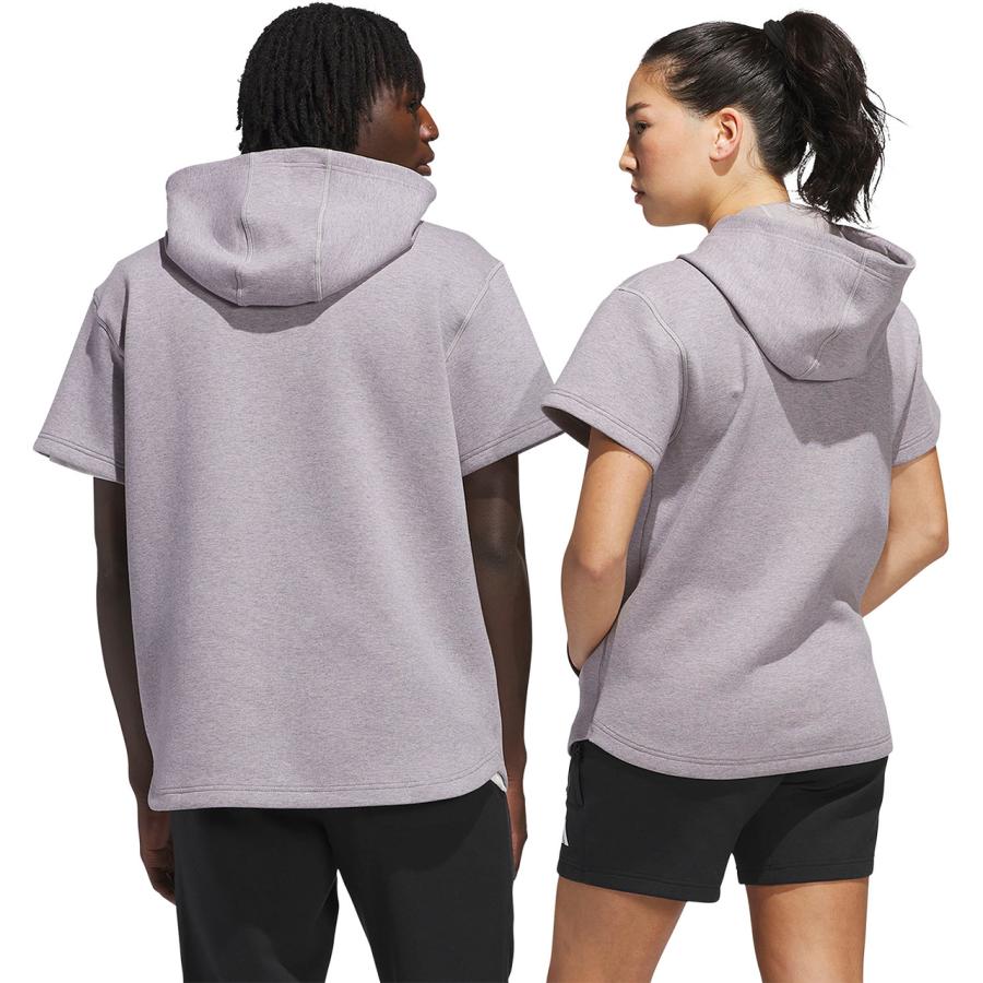 adidas アディダス 【ユニセックス】ダグアウト 半袖 パーカー 【ミディアムグレーヘザー】【XLサイズ】 JRY93_7