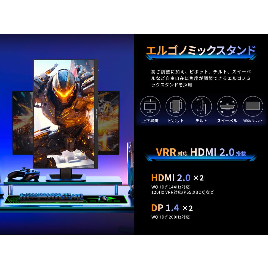 Titan Army タイタンアーミー FAST IPS & QDLED(量子ドット) WQHD対応