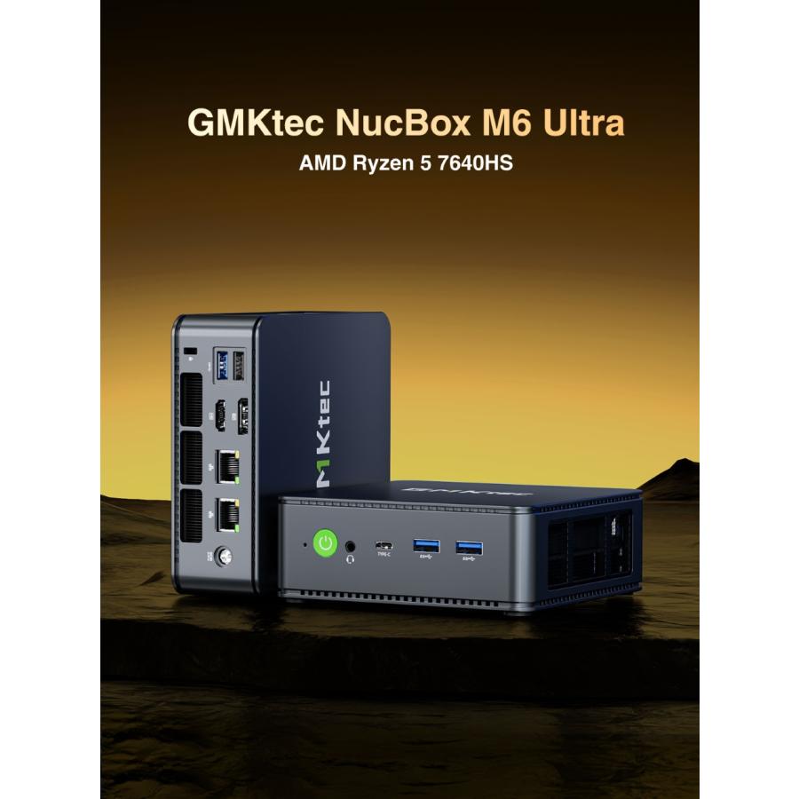 GMKtec AMD Ryzen 5 7640HS搭載 高性能ミニPC NucBox M6 Ultra