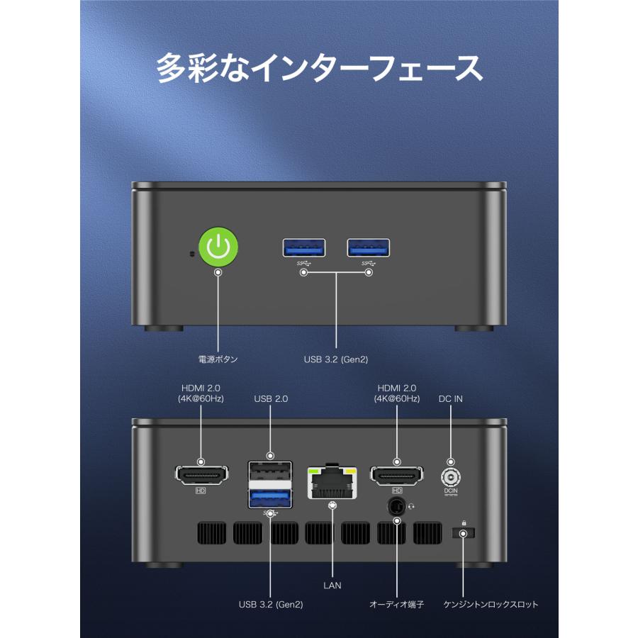 GMKtec ミニPC Nucbox G3S(Intel N95/メモリ8GB/SSD256GB/光学ドライブ