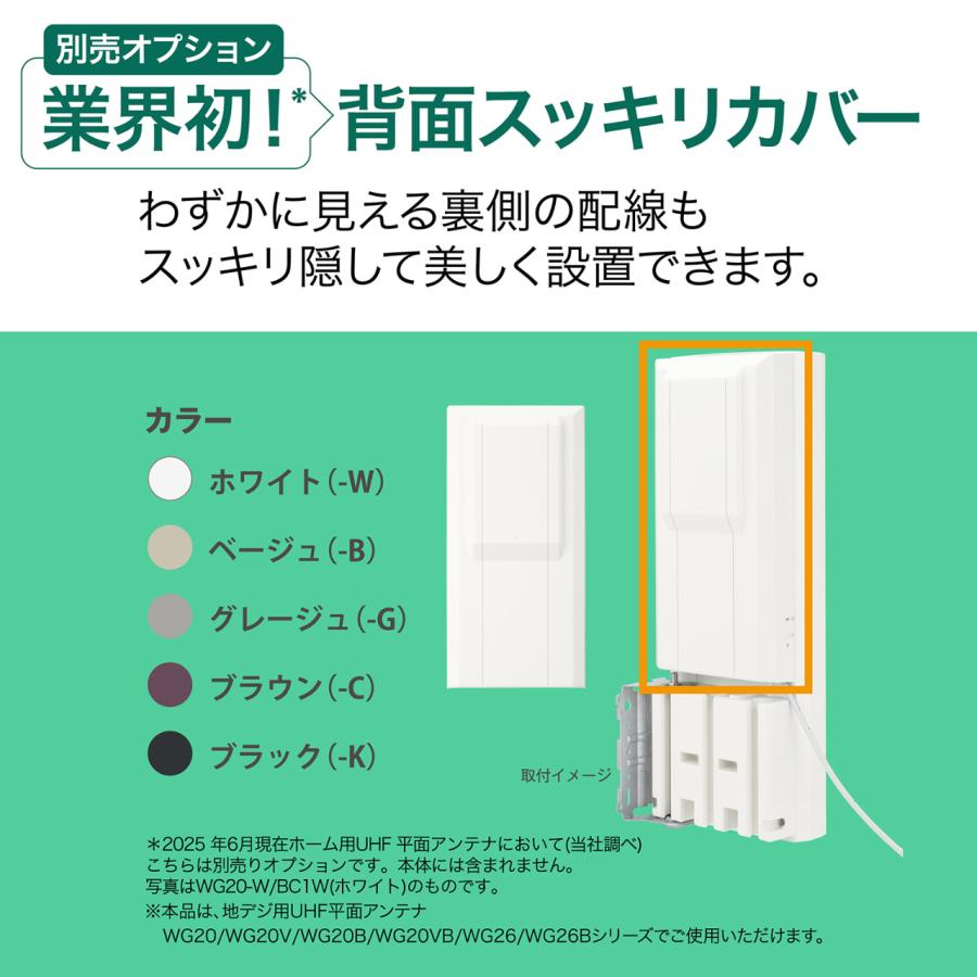 サン電子 WG20V-W-EC 地デジ用UHF平面アンテナ 20素子 垂直偏波用  ホワイト_11