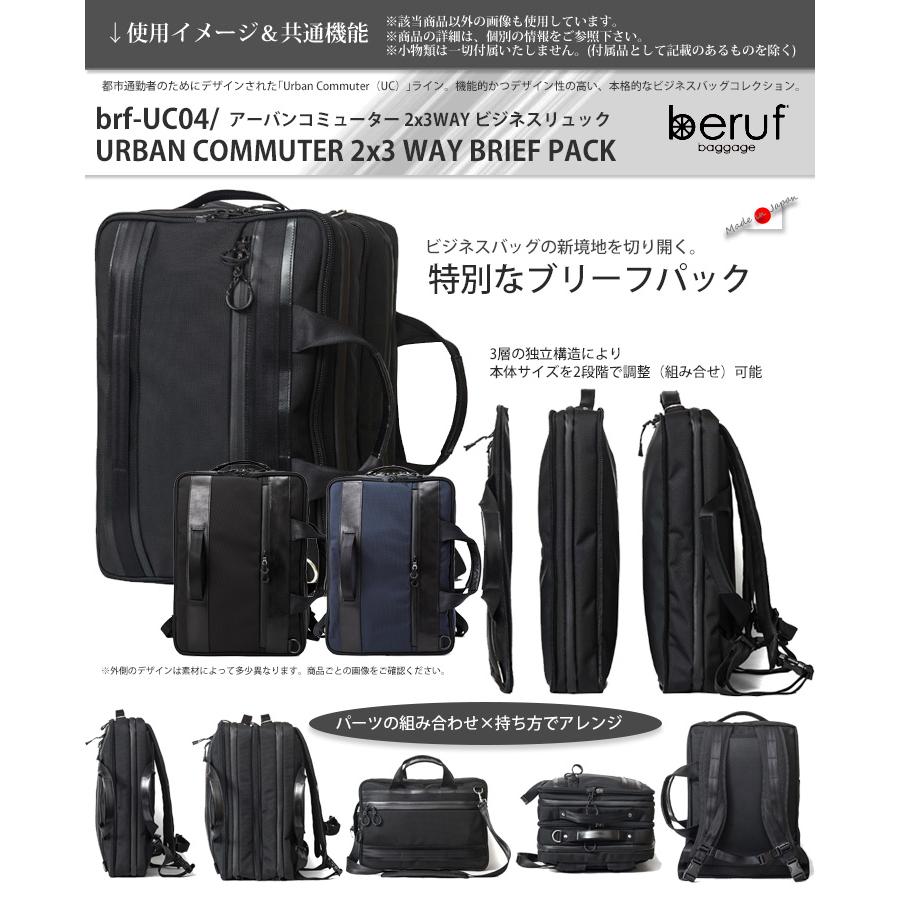 beruf baggage ベルーフバゲージ アーバンコミューター 2x3ウェイ ブリーフパック 【ネイビー】【CORDURA】【28L】の画像