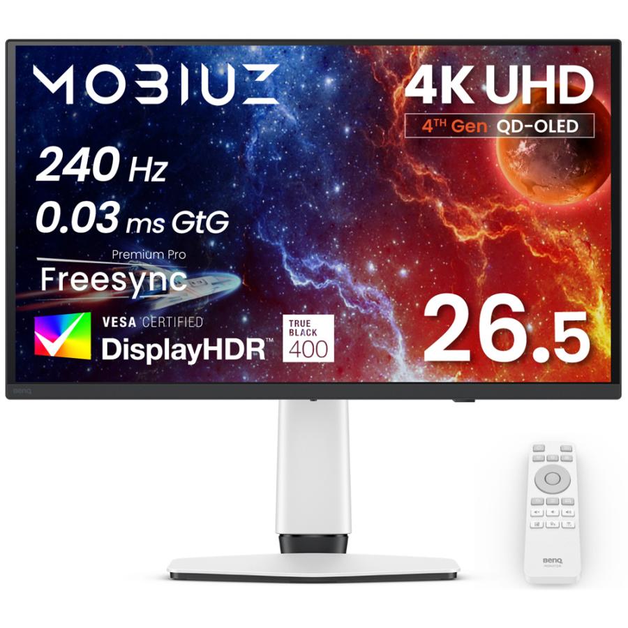 BenQ ベンキュー QD-OLEDパネル採用 4K対応26.5型液晶ディスプレイ
