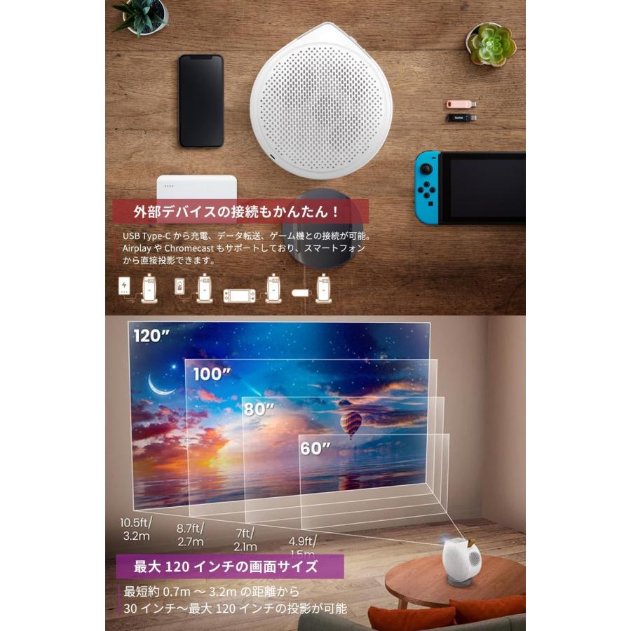 BenQ ベンキュー 天井シアター向けモバイルプロジェクター 天井投写
