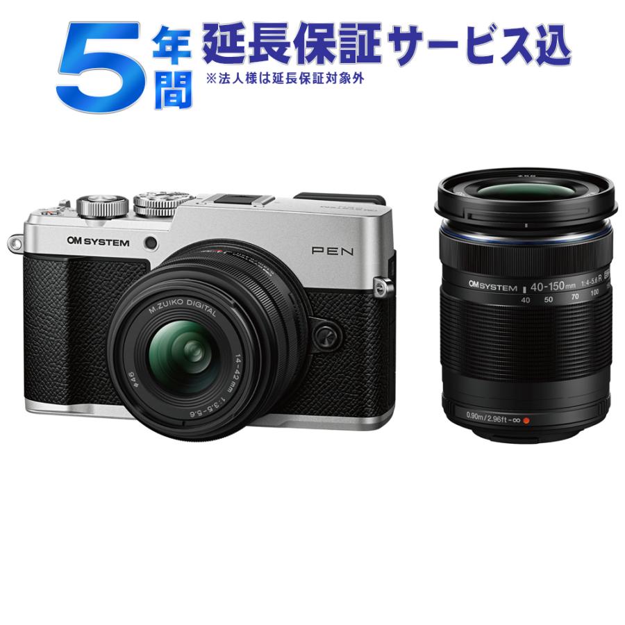OLYMPUS PEN ミラーレス一眼 シルバー　セット オリンパス（OLYMPUS） 【5年間延長保証込】OM SYSTEM オーエム