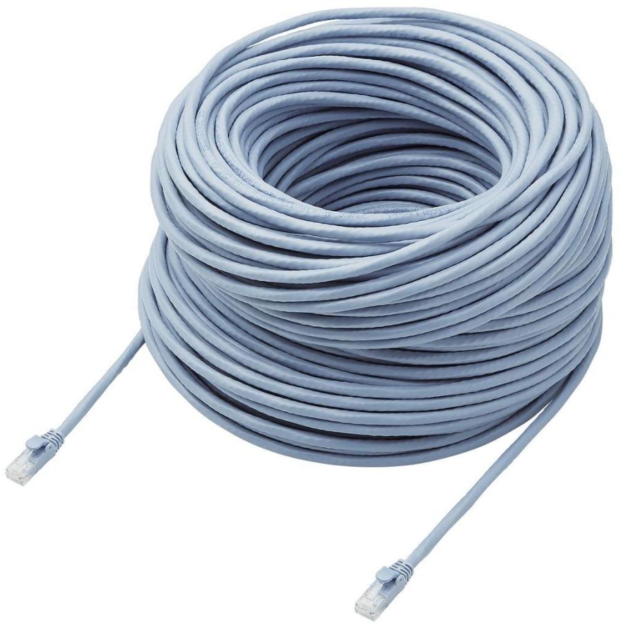 ELECOM（エレコム） Cat6A LANケーブル 80m ブルー LD-GPAT/BU80/RS