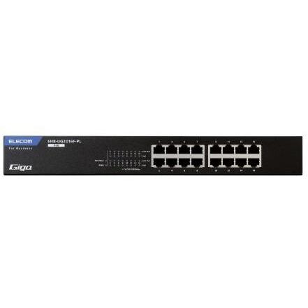 【新品未開封】EHB-UG2D16F-PL 16ポート　PoEハブ ELECOM（エレコム） 法人向けスイッチングハブ/アンマネージ/Giga/PoE