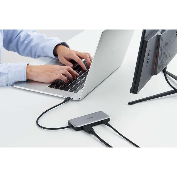 ELECOM エレコム Type-C ドッキングステーション PD対応 USB10Gbps×3 HDMI×1 充電用USB-C×1 DST-C26SV シルバー｜murauchi｜03