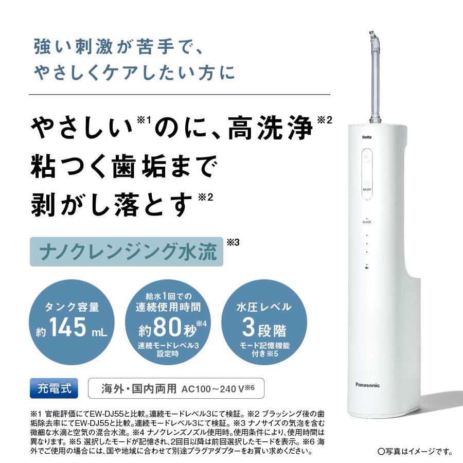 Panasonic パナソニック EW-NJ80-W(白)　ジェットウォッシャー ドルツ nano CLEANSE｜murauchi｜02