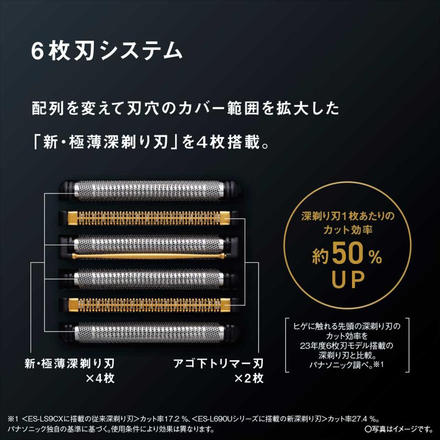 【正規店】Panasonic パナソニック ES-L650U-K(クラフトブラック)　ラムダッシュPRO 6枚刃 スタンダード_3