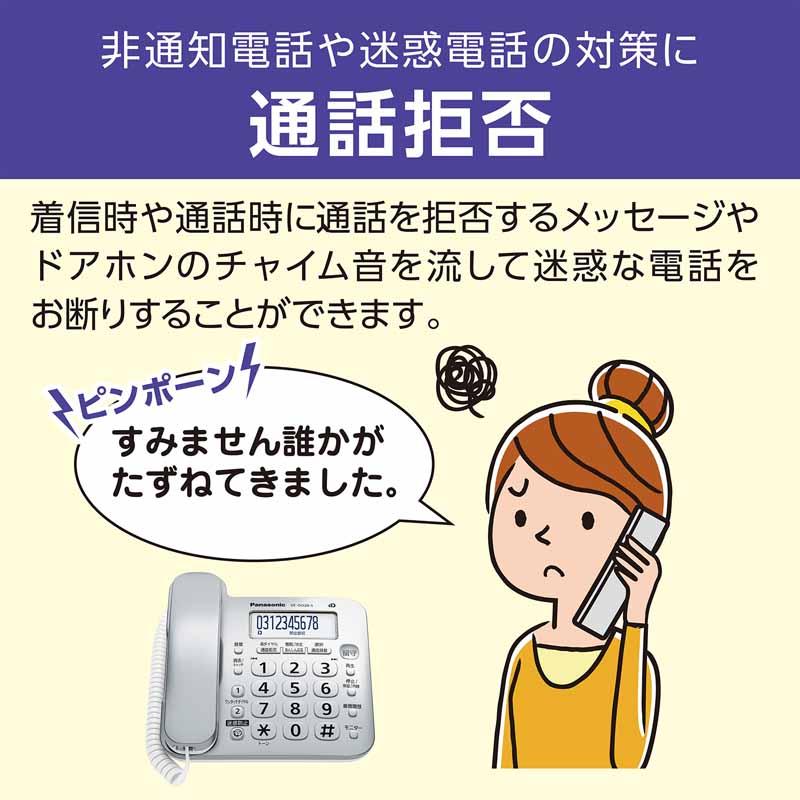 Panasonic（パナソニック） VE-GD28DL-S コードレス電話機（子機1台