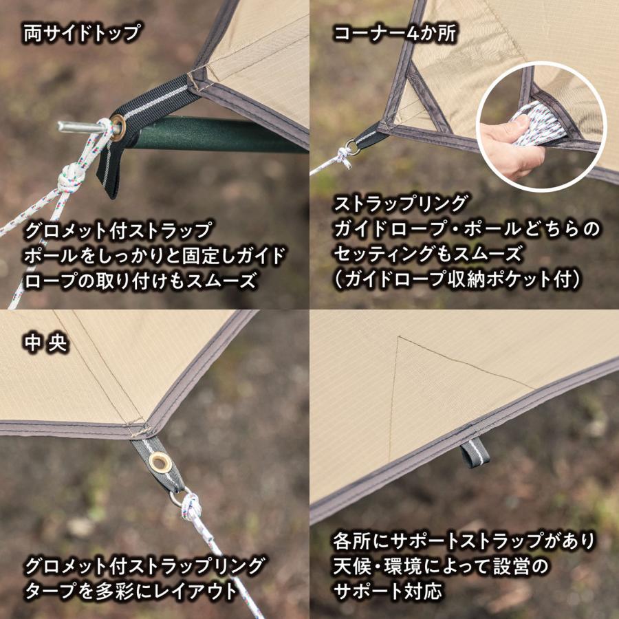 TENT FACTORY テントファクトリー BWスカイオーバータープ500 カーキグリーン TFSOT500BRの画像