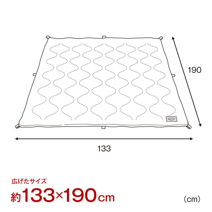 TENT FACTORY テントファクトリー キルティングブランケット グレー