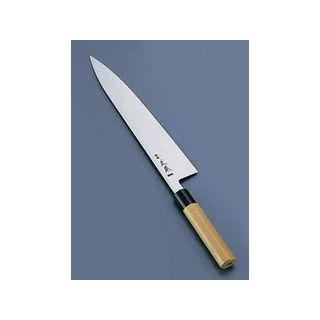 MASAMOTO 正本総本店 【正本】本霞 玉白鋼 水牛柄牛刀（両刃）／27cm  