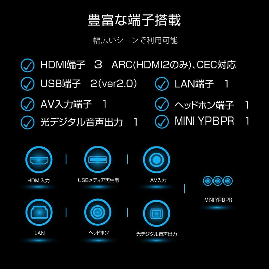 WIS ウィズ 40GTN ブラック 40インチgoogleチューナーレステレビの画像