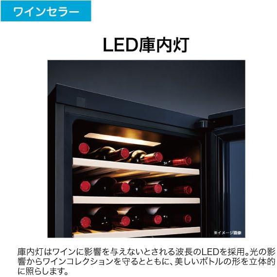Haier ハイアール ワインセラー 42本収納 右開き1ドア 108L ブラック JQ-F108A(K) Bエリア限定配送の画像