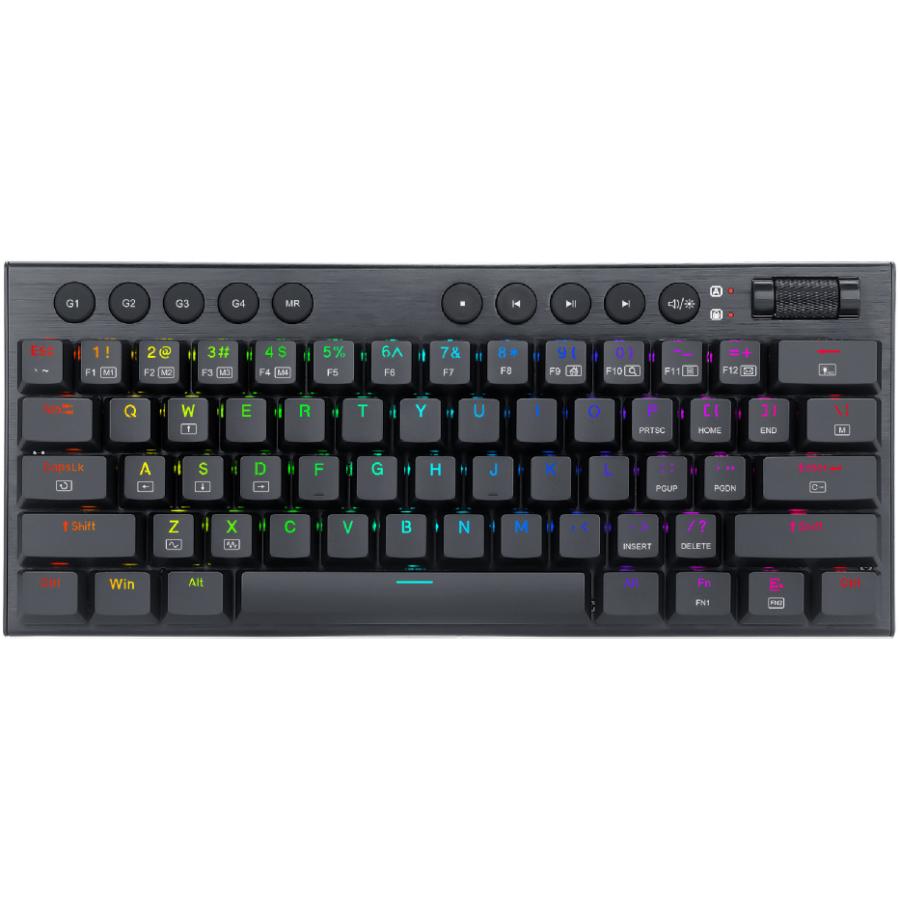 Keychron ロープロファイルメカニカルキーボード 赤軸 TKL REDRAGON レッドラゴン 有線 ゲーミングキーボード 英語 コンパクト