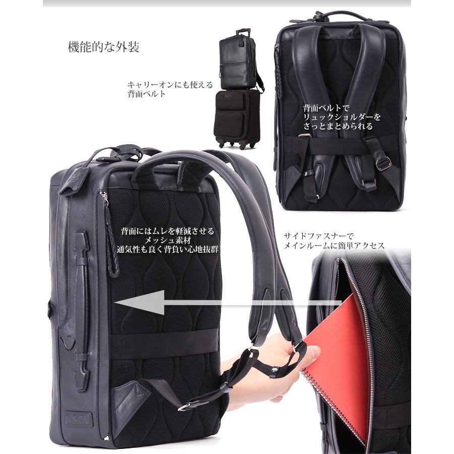 P.I.D PID ピーアイディー エクリール 撥水レザー スクエアリュック