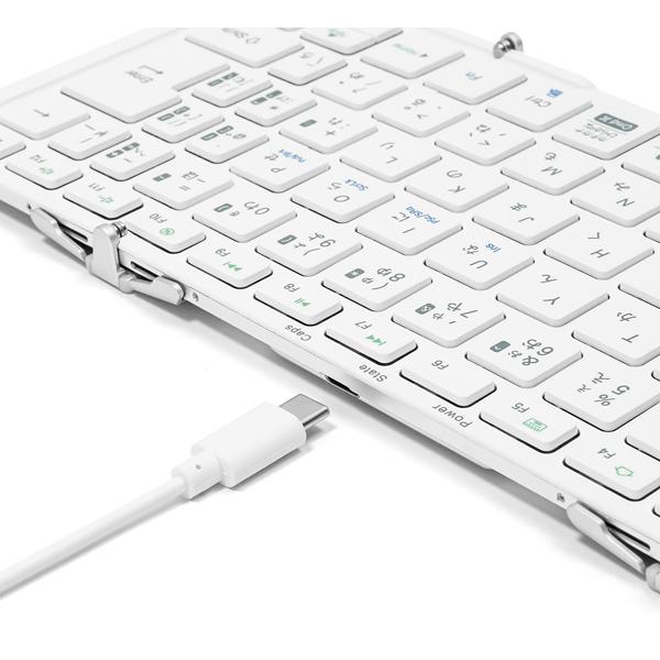 MOBO 日本語配列 折り畳み式 Bluetoothキーボード Keyboard 2 シルバー
