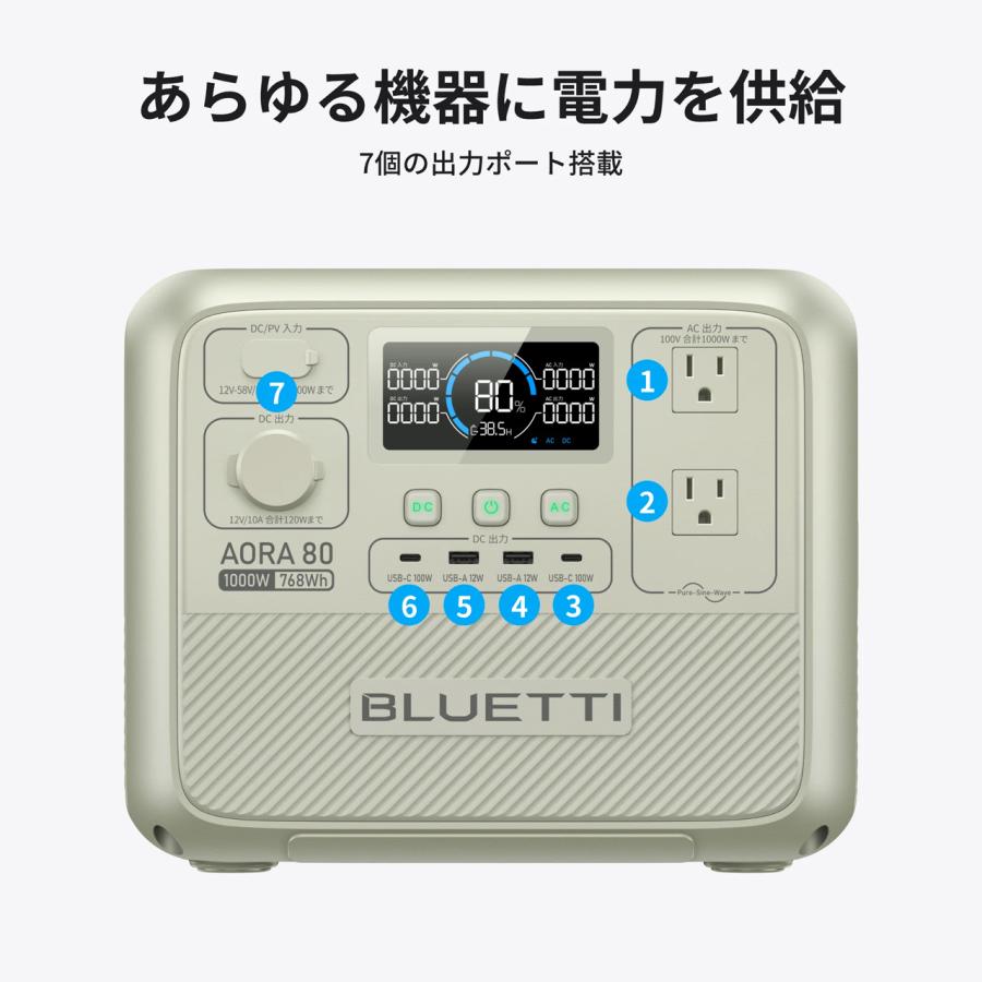 BLUETTI AORA 80 ポータブル電源 : murauchi.co.jp - 通販 - Yahoo
