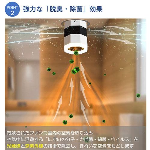 大陽工業 タイヨウ MIKAZE 天井に取り付ける脱臭除菌機+LED照明 【電球