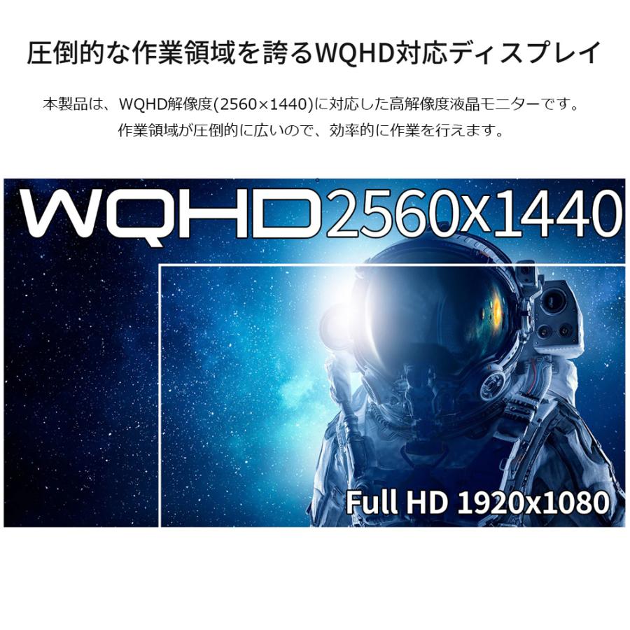 JAPANNEXT ジャパンネクスト IPSパネル WQHD対応23.8型液晶