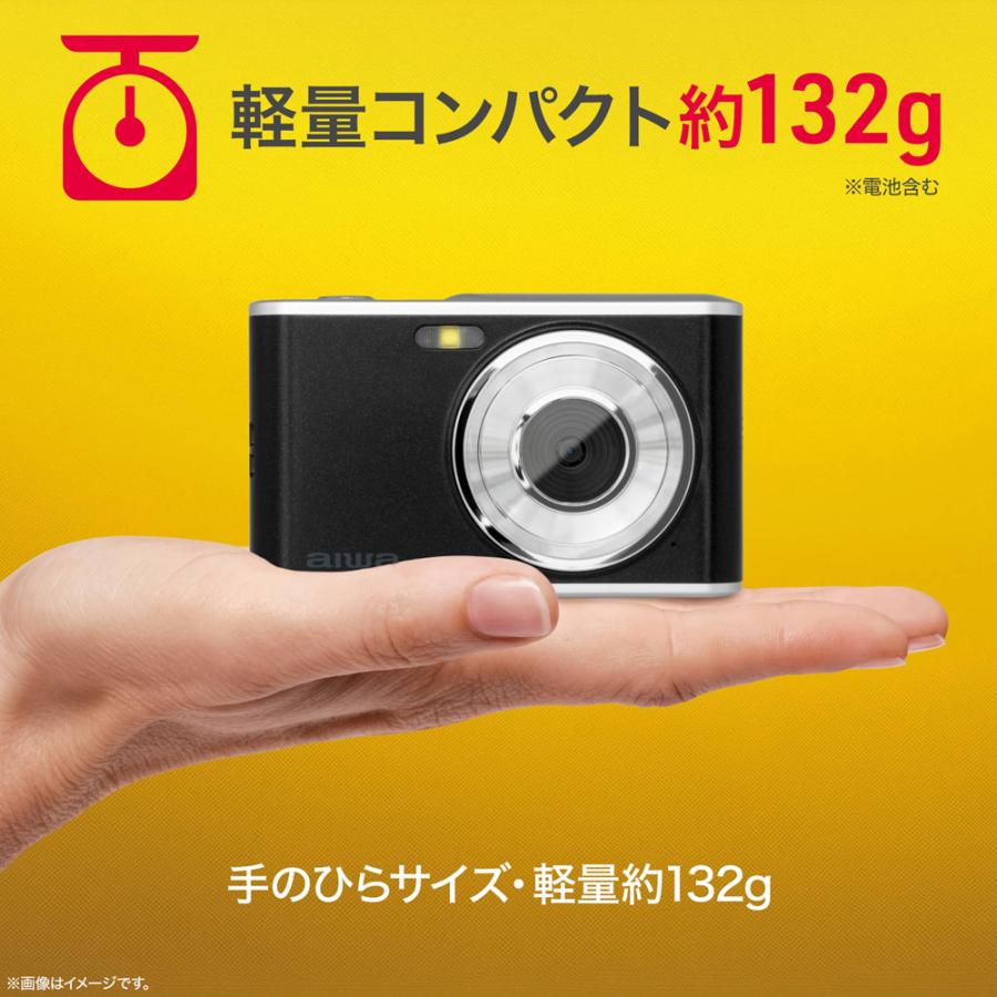 aiwaデジタル コンパクトデジタルカメラ aiwa cam DCB ホワイト JA4