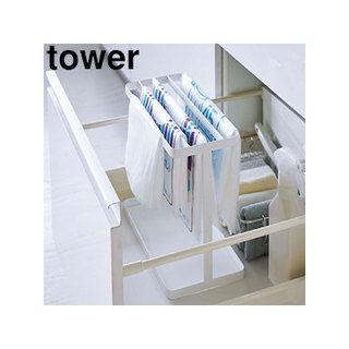 YAMAZAKI 山崎実業  シンク下ポリ袋収納 タワー ホワイト tower｜murauchi