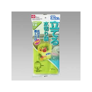 LEC レック  立てる水切り袋 グリーン 30枚入｜murauchi
