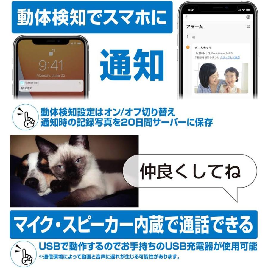 Kashimura カシムラ NKJ-182 スマートホームカメラ 首振 : murauchi.co