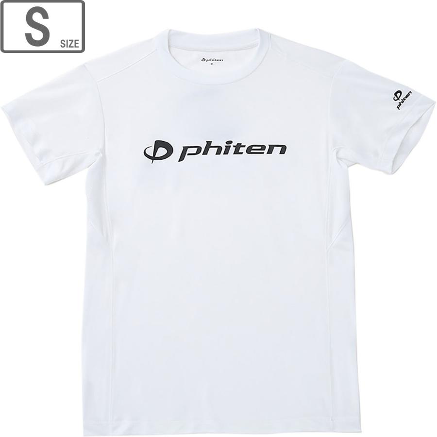 phiten tシャツ Oサイズ(美品) ファイテン Phiten RAKUシャツ 半袖 ロゴ入り 【ホワイト/ブラック