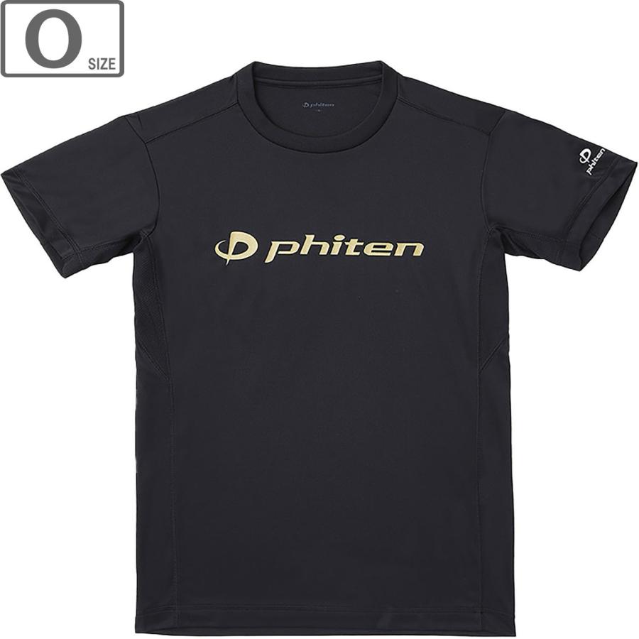 ファイテン　phiten 半袖シャツ 5枚セット　サイズL ファイテン Phiten RAKUシャツ 半袖 ロゴ入り 【ブラック/ゴールド