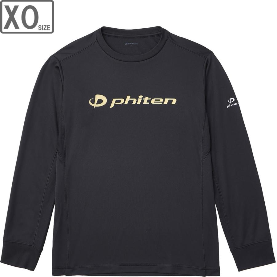 ファイテン Phiten RAKUシャツ 長袖 【ブラック/ゴールド】【XOサイズ