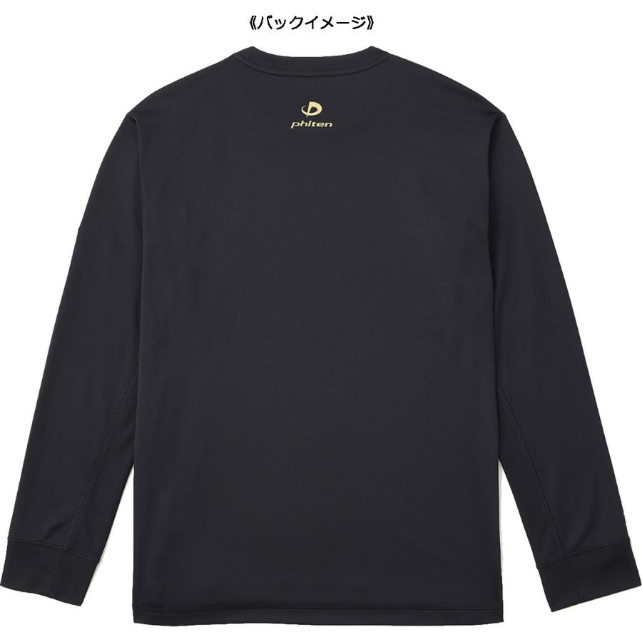 ファイテン Phiten RAKUシャツ 長袖 【ブラック/ゴールド】【XOサイズ