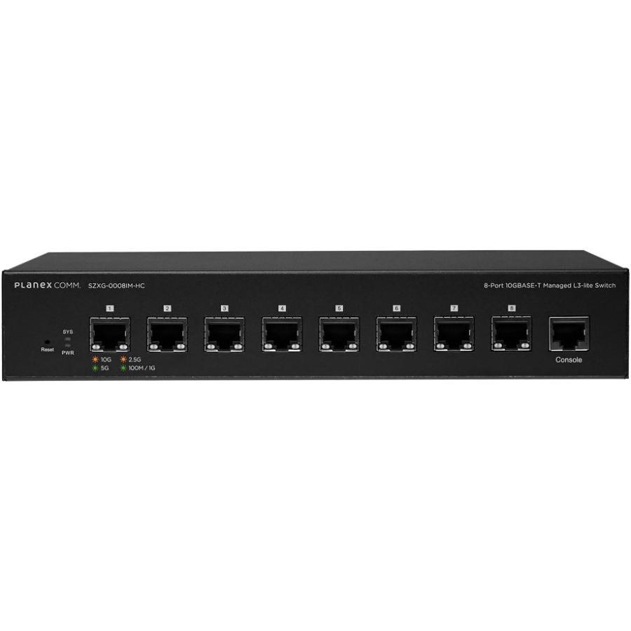 PLANEX プラネックスコミュニケーションズ 8ポート 10GBASE-T マネージドL3 liteスイッチ 高冷却モデル SZXG-0008IM-HC_1