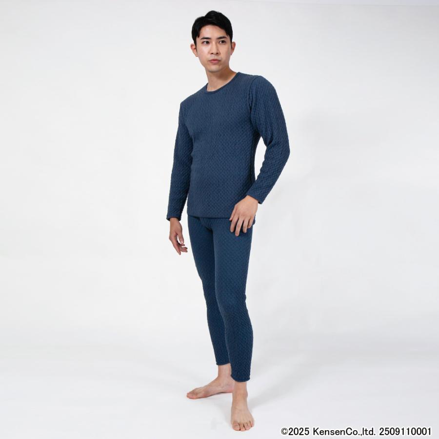 健繊 ケンセン 【メンズ】ひだまりチョモランマ ズボン下 【ネイビー