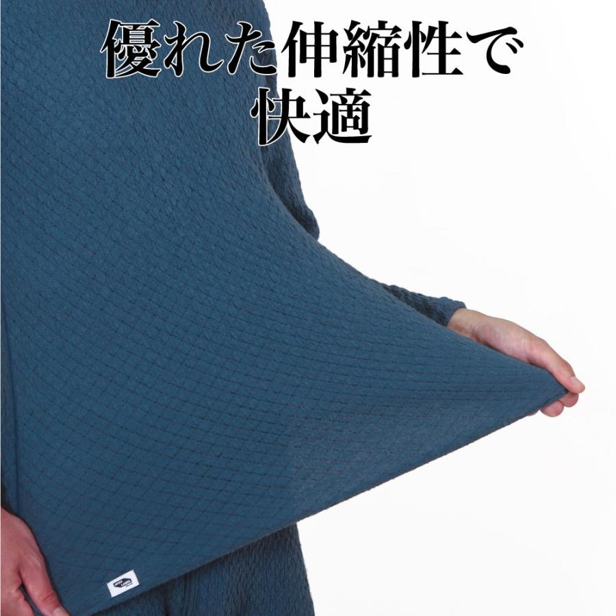 健繊 ケンセン 【メンズ】ひだまりチョモランマ ズボン下 【ネイビー】【LLサイズ】 QMS953の画像