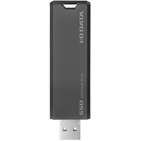 I・O DATA アイ・オー・データ USB10Gbps（USB 3.2 Gen2）対応 スティックSSD 500GB SSPS-US500GR グレー×ブラックの画像