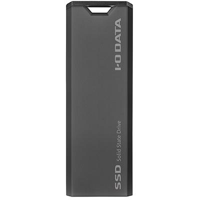 I・O DATA アイ・オー・データ USB10Gbps（USB 3.2 Gen2）対応 スティックSSD 500GB SSPS-US500GR グレー×ブラックの画像