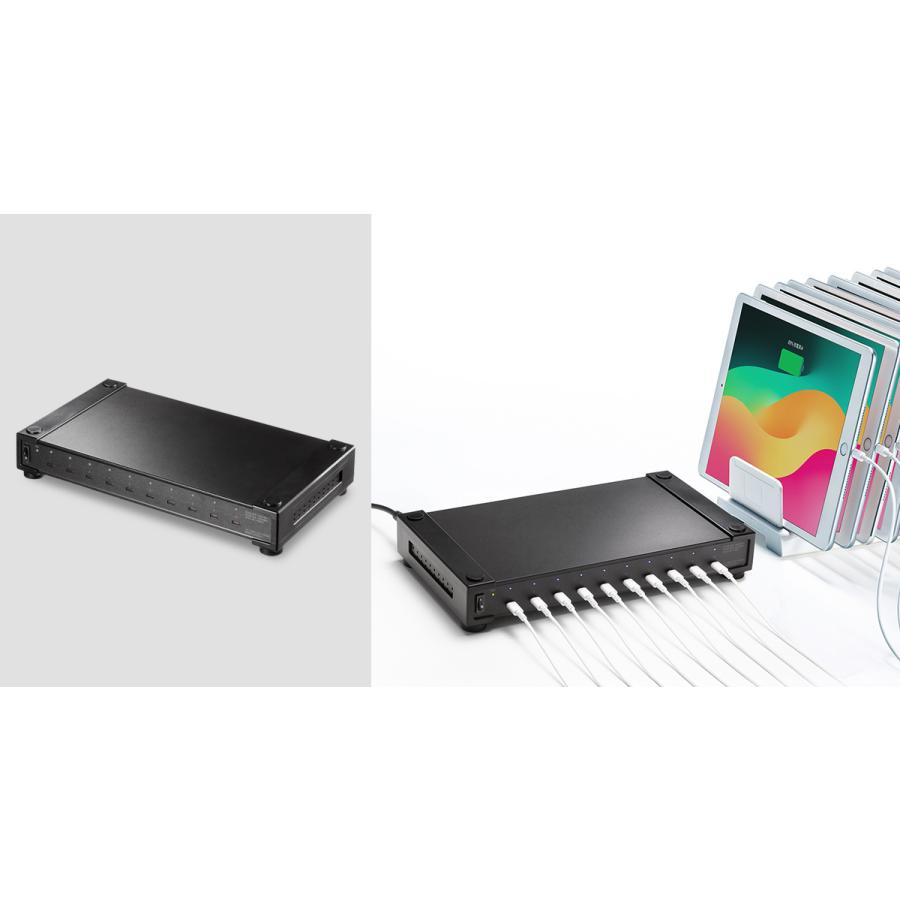 SANWA SUPPLY サンワサプライ USB PD対応AC充電器（10ポート・合計350W）ACA-PD96の画像
